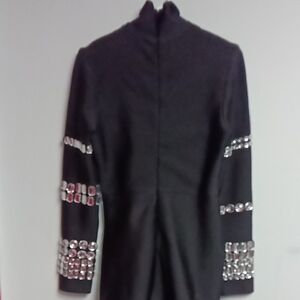 Black Suit with Silver Embellishments